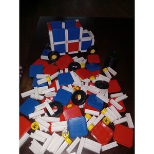 Vintage Tupperware Toys Build-O-Fun Master Builder Block Lot 150 Pieces